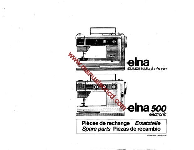 elna carina sewing machine manual